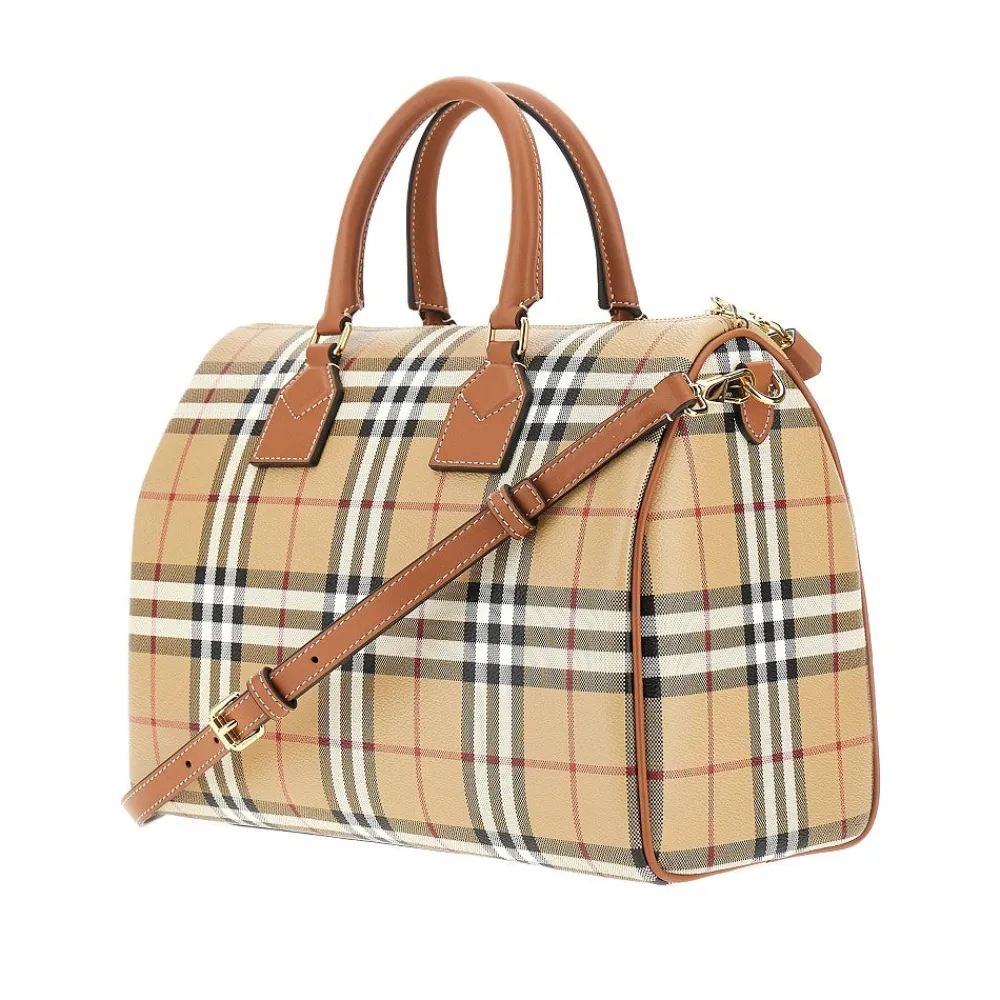 medium_check_bowling_bag_1.webp Fashion Medium 'Check' bowling bag Top-Handle Bags | Crossbody Bags