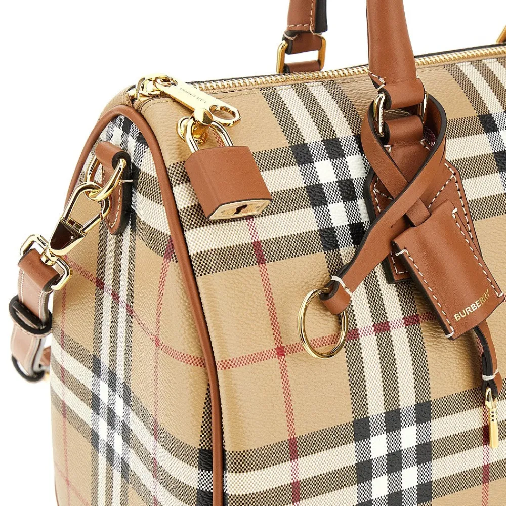 medium_check_bowling_bag_3.webp Fashion Medium 'Check' bowling bag Top-Handle Bags | Crossbody Bags