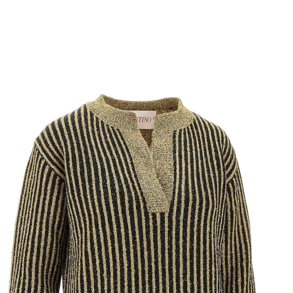 metallized_striped_sweate_1.webp Clearance Metallized striped sweater Knitwear