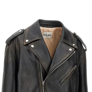 Sale Nappa leather oversized jacket Jackets