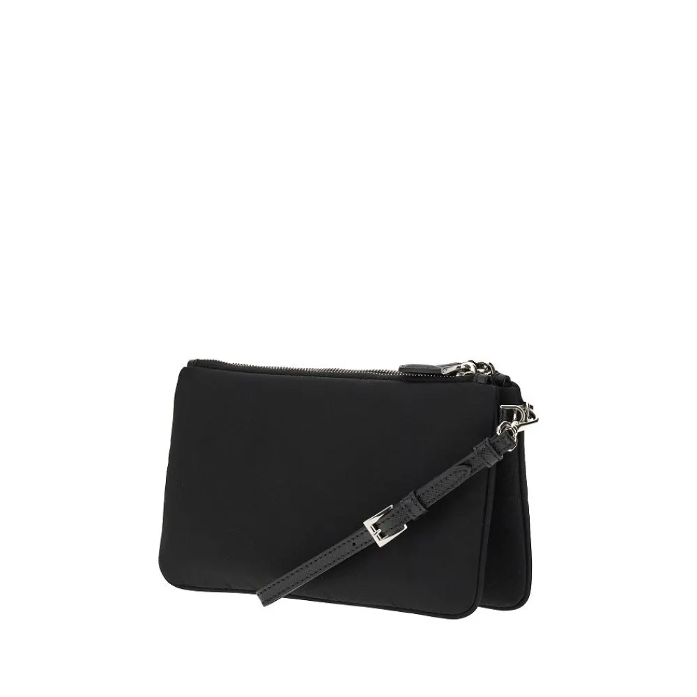 nylon_double_pouch_with_t_1.webp Hot Nylon double pouch with triangle logo Clutches