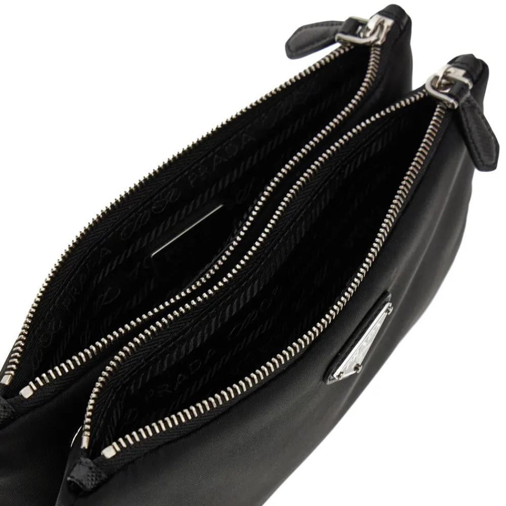 nylon_double_pouch_with_t_2.webp Hot Nylon double pouch with triangle logo Clutches