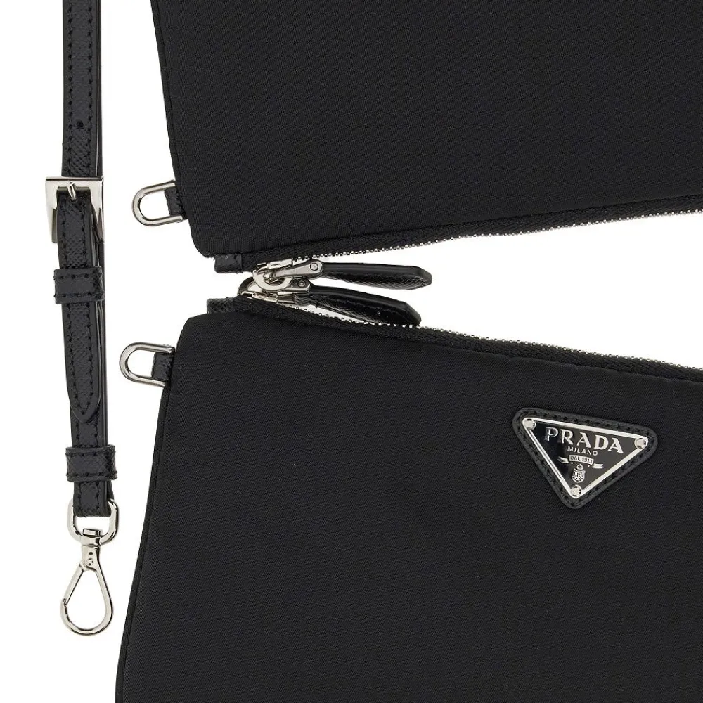 nylon_double_pouch_with_t_3.webp Hot Nylon double pouch with triangle logo Clutches
