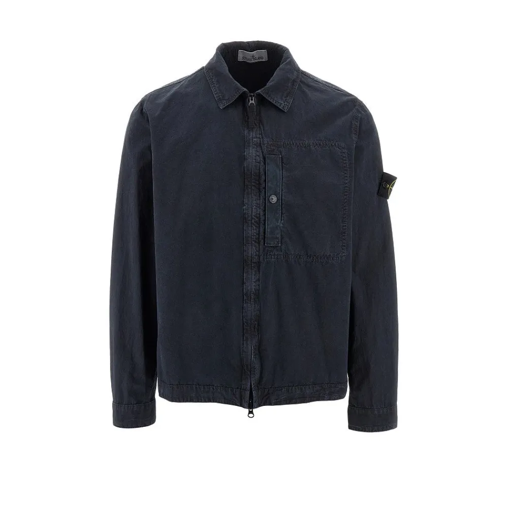 old_effect_cotton_overshi_0-1.webp Outlet Old effect cotton overshirt Jackets | Shirts