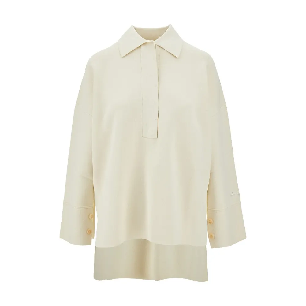 oversized_knitted_polo_sh_0.webp Online Oversized knitted polo shirt Knitwear