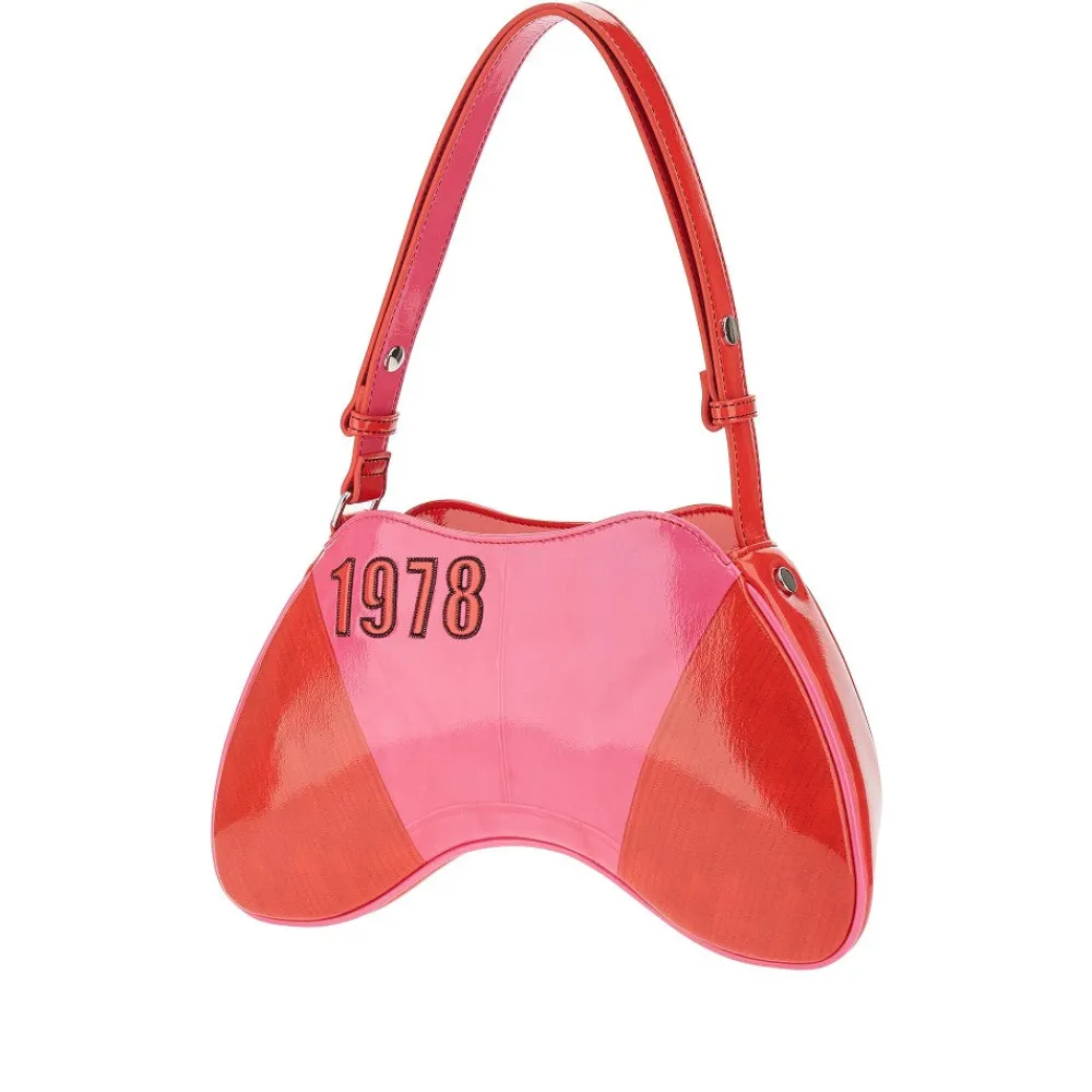 play_shoulder_bag_with_bi_1.webp Outlet Play' shoulder bag with biker details Shoulder Bags