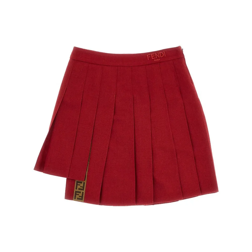 pleated_flannel_mini_skir_0.webp Sale Pleated flannel mini skirt Kids Clothing