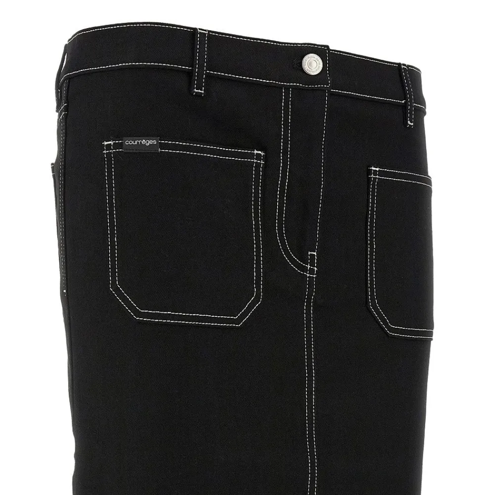 pocket_denim_kneelength_s_1.webp Best 2-Pocket denim knee-length skirt Skirts