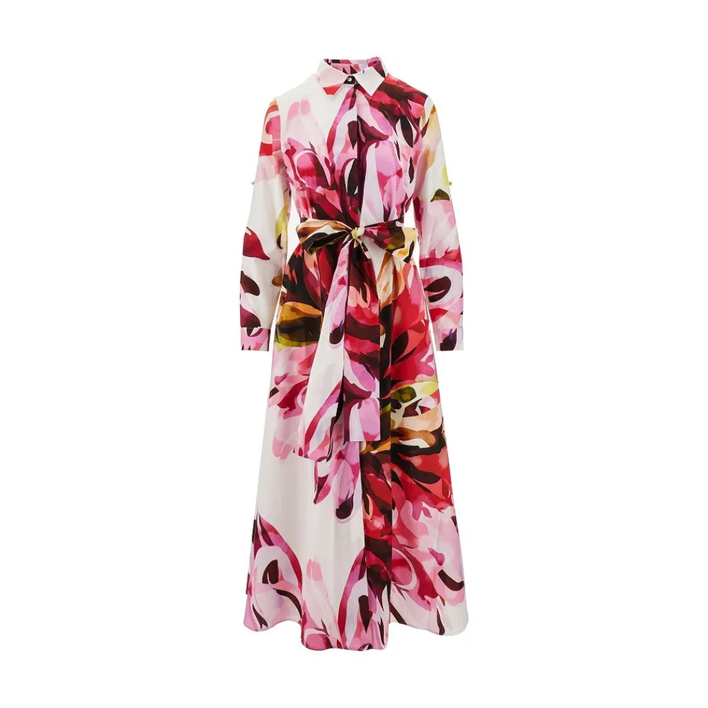 printed_cotton_midi_shirt_0.webp Outlet Printed cotton midi shirt dress Dresses