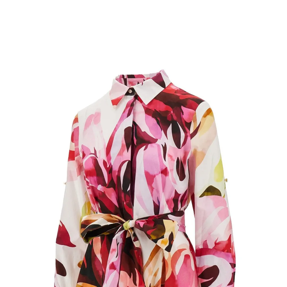 printed_cotton_midi_shirt_1.webp Outlet Printed cotton midi shirt dress Dresses