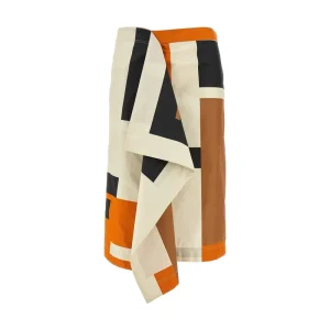 Sale Printed cotton midi skirt Skirts