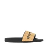 Outlet Raffia slides with logo embroidery Sandals