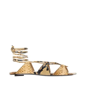 Clearance Reneè' python-print leather sandals Sandals
