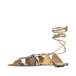 Clearance Reneè' python-print leather sandals Sandals
