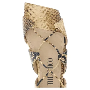 Clearance Reneè' python-print leather sandals Sandals