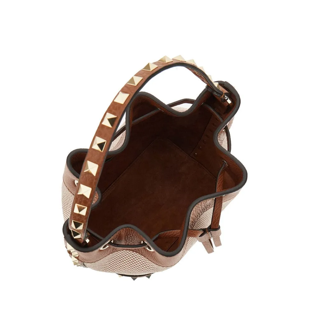 rockstud_canvas_bucket_ba_2.webp Best Rockstud' canvas bucket bag Top-Handle Bags | Crossbody Bags