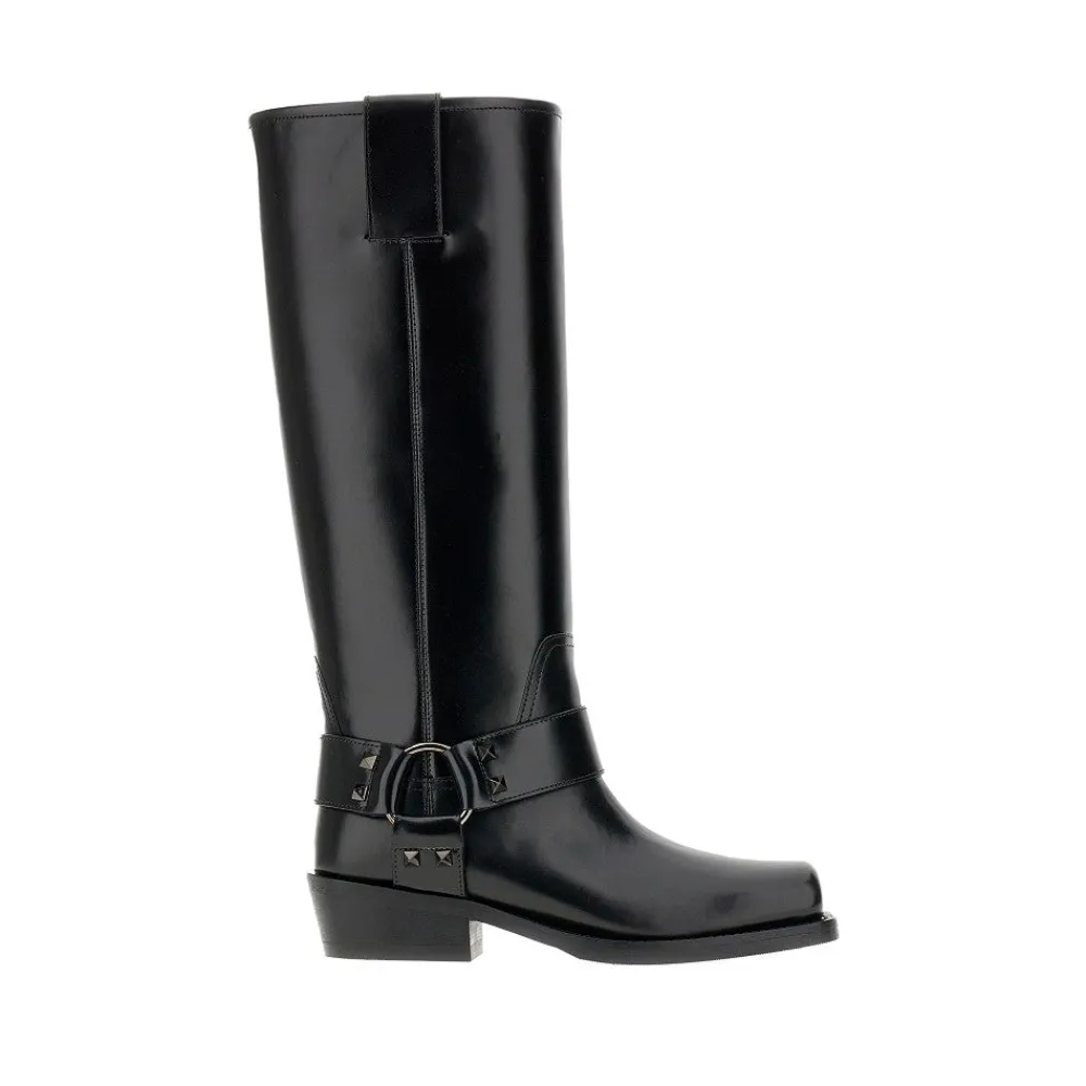 rockstud_leather_biker_bo_0.webp Online Rockstud' leather biker boots Boots And Ankle Boots