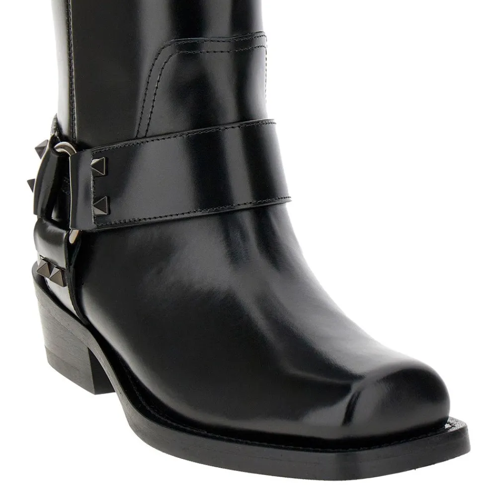 rockstud_leather_biker_bo_1.webp Online Rockstud' leather biker boots Boots And Ankle Boots