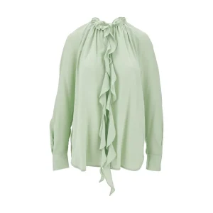 Outlet Ruffled Crepe de Chine shirt Shirts