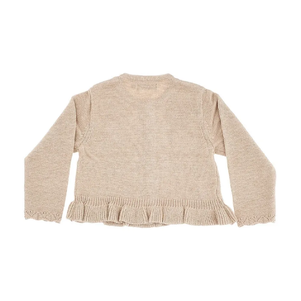 ruffled_lurex_knit_cardig_1.webp Discount Ruffled lurex knit cardigan Kids Clothing
