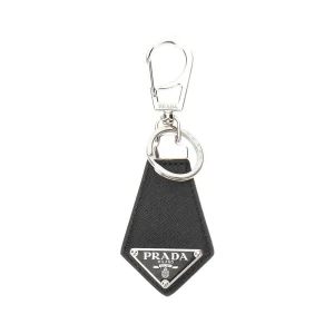 Outlet Saffiano leather keyholder with logo Key Holders
