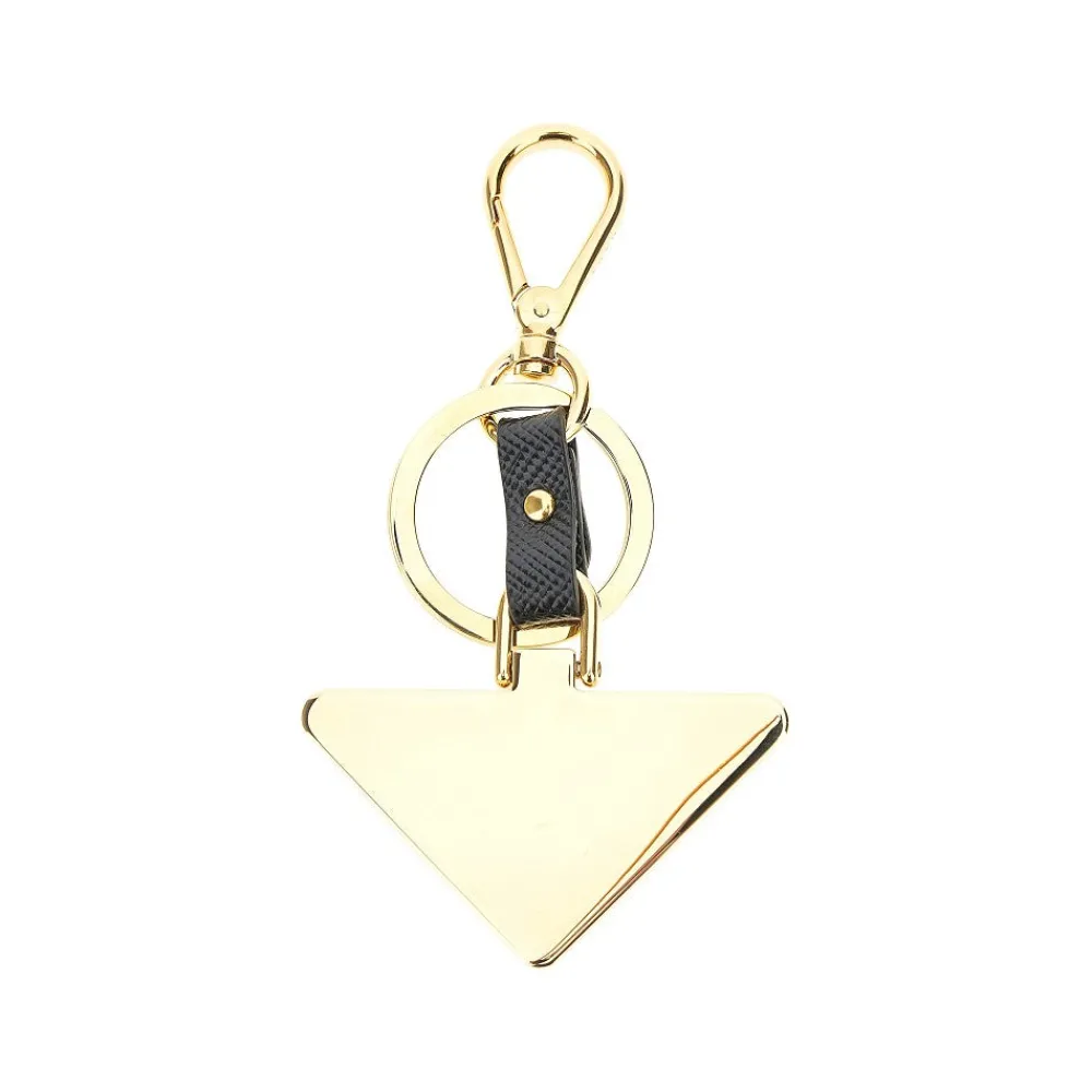 saffiano_leather_logo_key_1.webp Online Saffiano leather logo key-ring Glasses And Other Accessories
