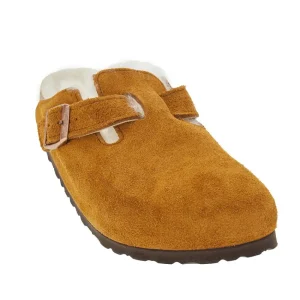 Discount Shesrling-lined 'Boston' sabot Flat Shoes