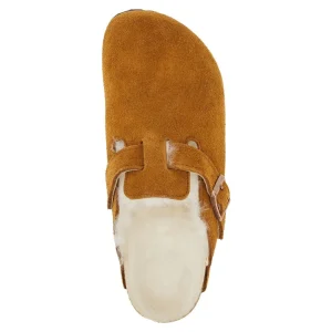 Discount Shesrling-lined 'Boston' sabot Flat Shoes