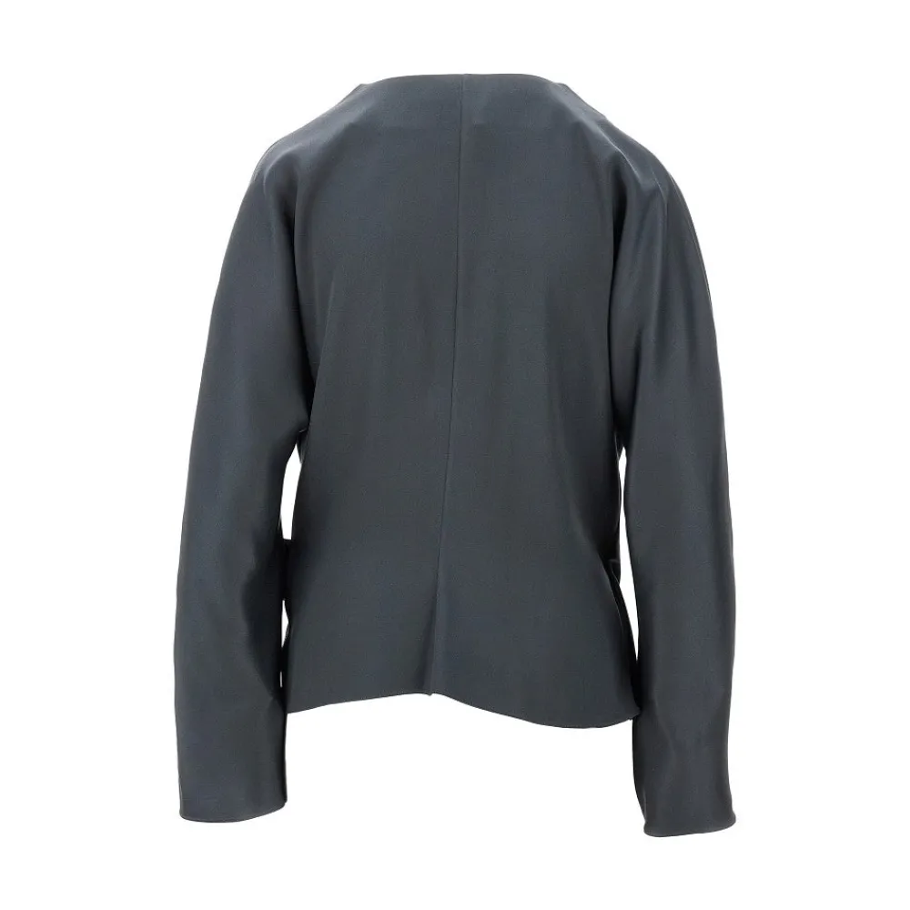 silk_satin_draped_blouse_2.webp Clearance Silk satin draped blouse Tops