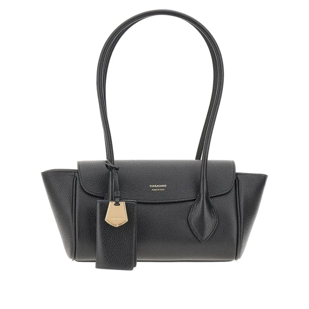 small_eastwest_leather_to_0.webp Clearance Small East-West leather tote bag Shoulder Bags