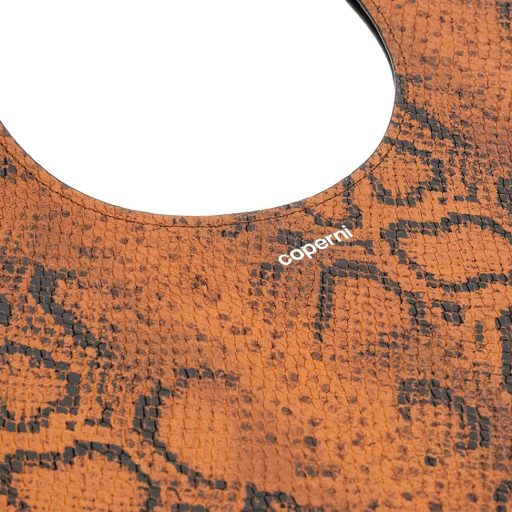 snake_print_leather_heart_3.webp Fashion Snake print leather Heart tote bag Shoulder Bags