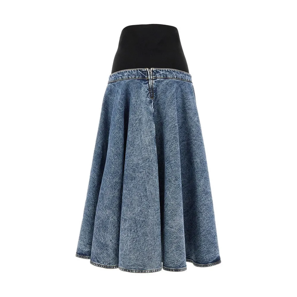 snow_denim_skirt_with_kni_2.webp Discount Snow Denim skirt with knitted waistband Skirts