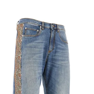 Best Straight leg jeans with jacquard bands Jeans