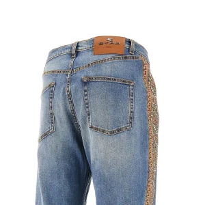 Best Straight leg jeans with jacquard bands Jeans