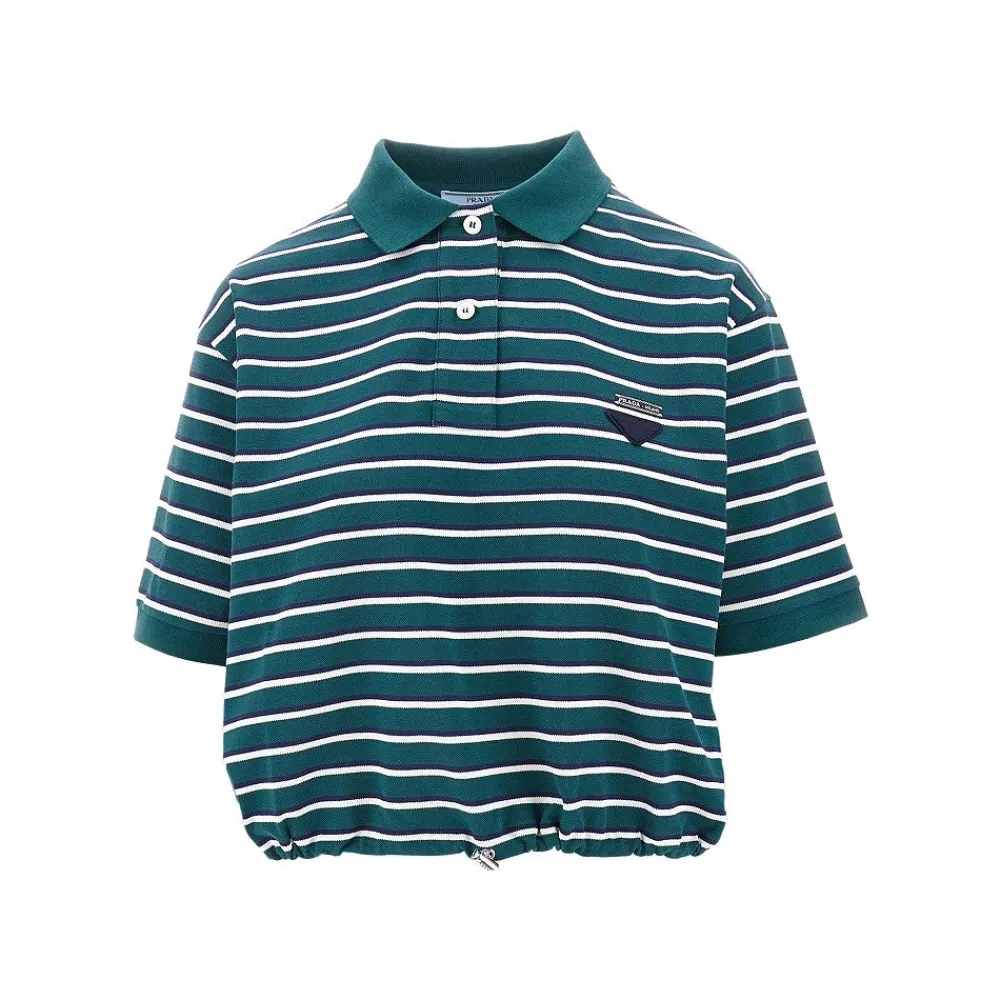 striped_piquet_cropped_po_0.webp Online Striped piquet cropped polo shirt Tops