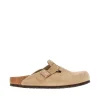 Outlet Suede leather 'Boston' sabot Sandals And Slides