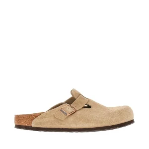 Outlet Suede leather 'Boston' sabot Sandals And Slides