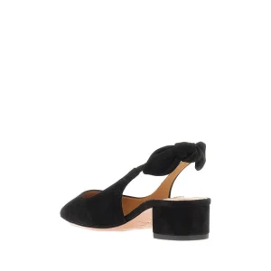 New Suede leather 'Very Bow Tie' slingback pumps Heeled Shoes