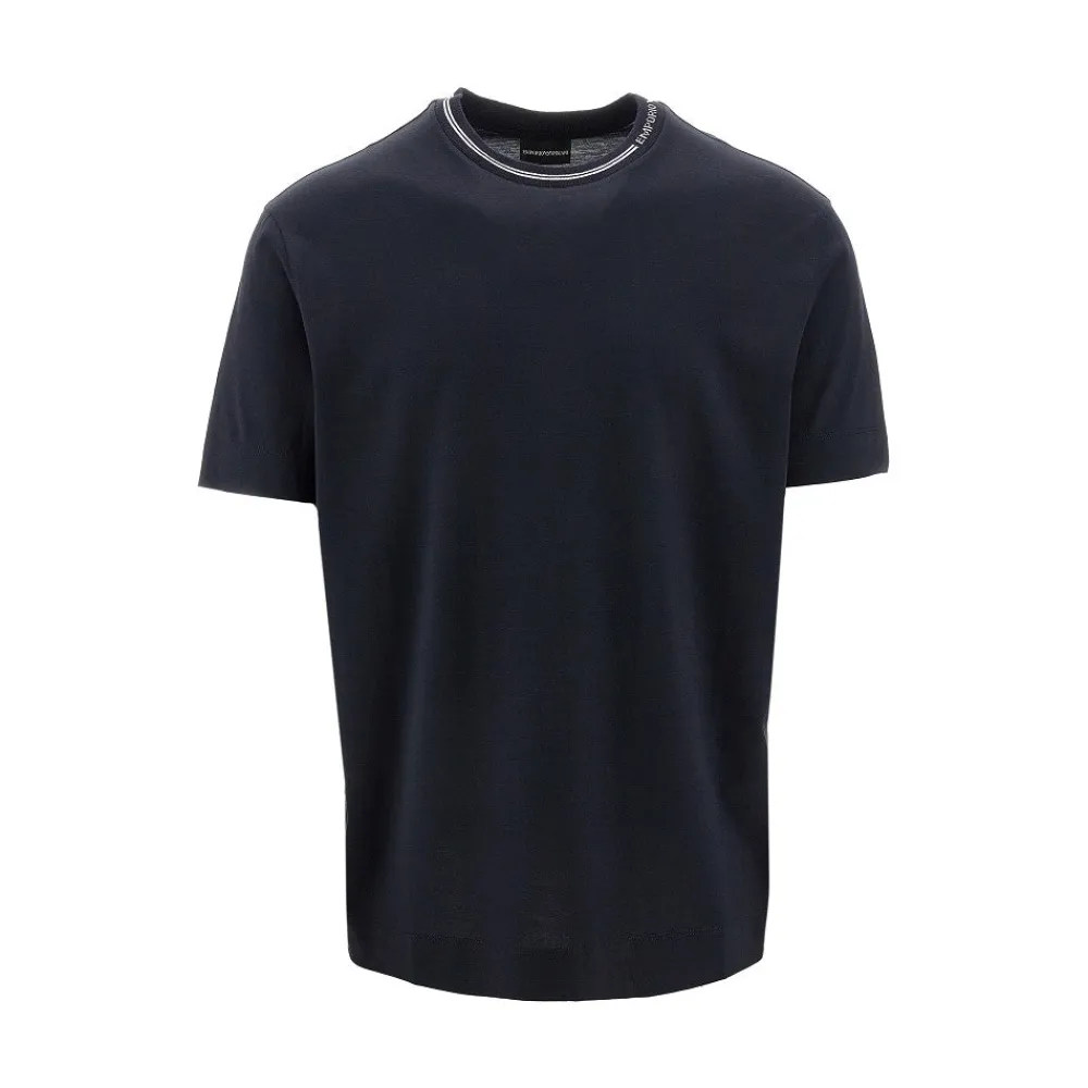 tshirt_with_branded_crewn_0.webp Discount T-shirt with branded crewneck T-Shirts And Polo Shirts