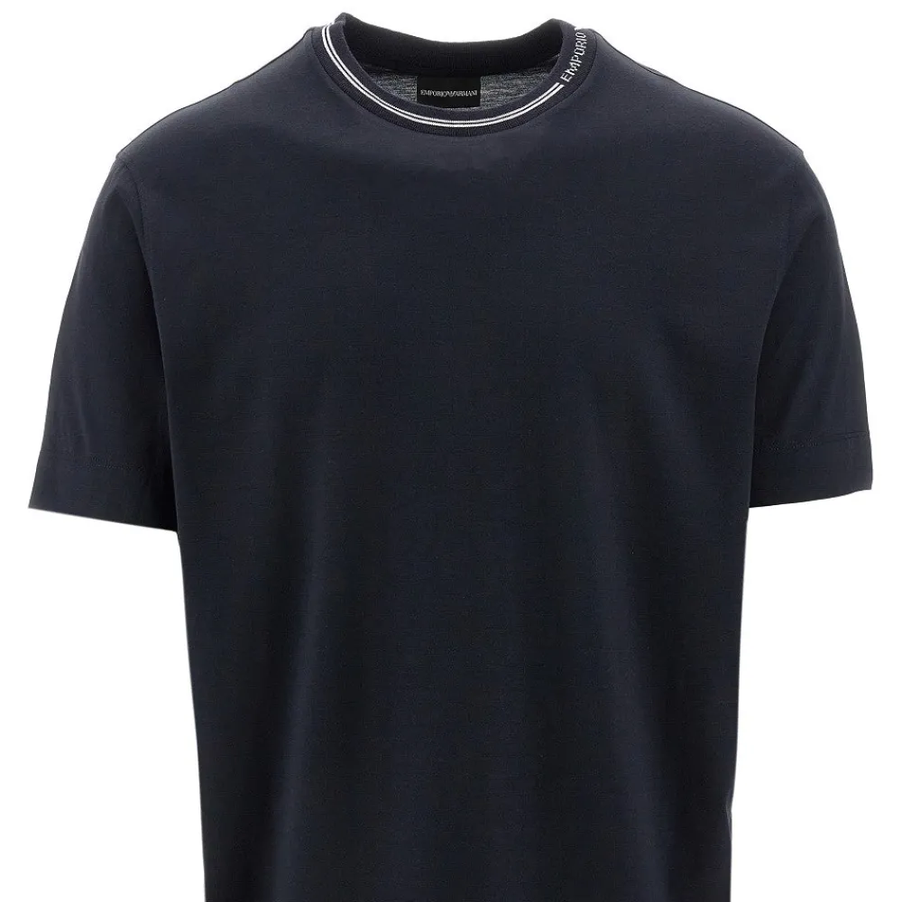 tshirt_with_branded_crewn_1.webp Discount T-shirt with branded crewneck T-Shirts And Polo Shirts