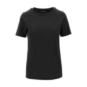Hot T-shirt with logo embroidery Tops