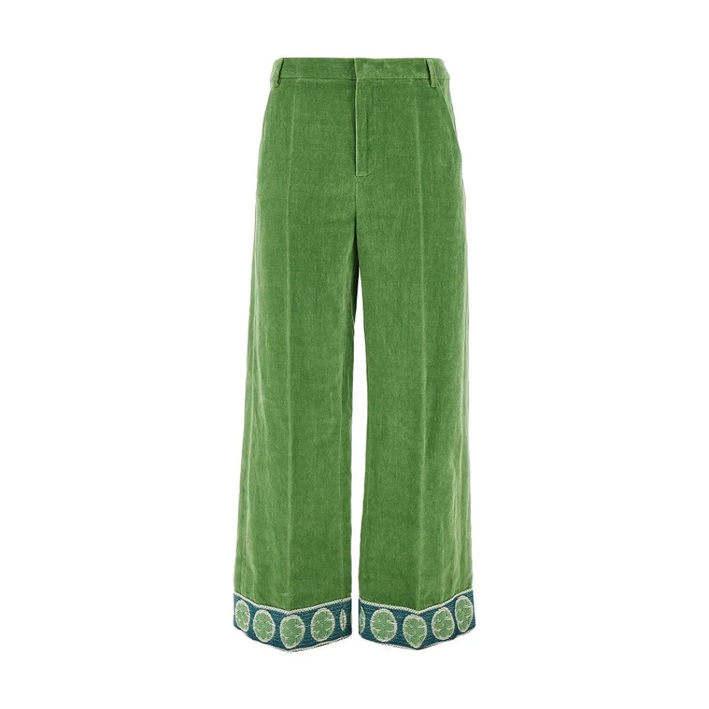 velvet_pants_with_jacquar_0.webp Hot Velvet pants with jacquard trims Pants And Shorts