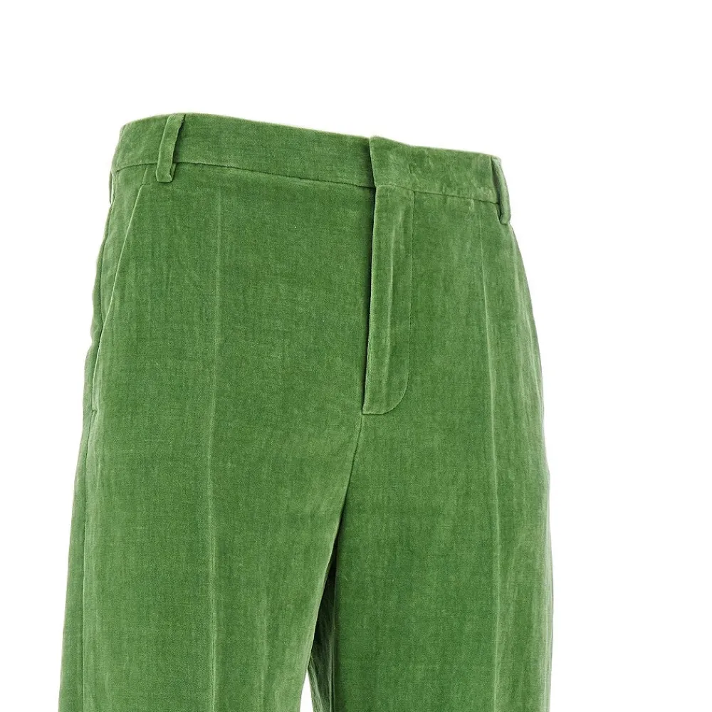 velvet_pants_with_jacquar_1.webp Hot Velvet pants with jacquard trims Pants And Shorts