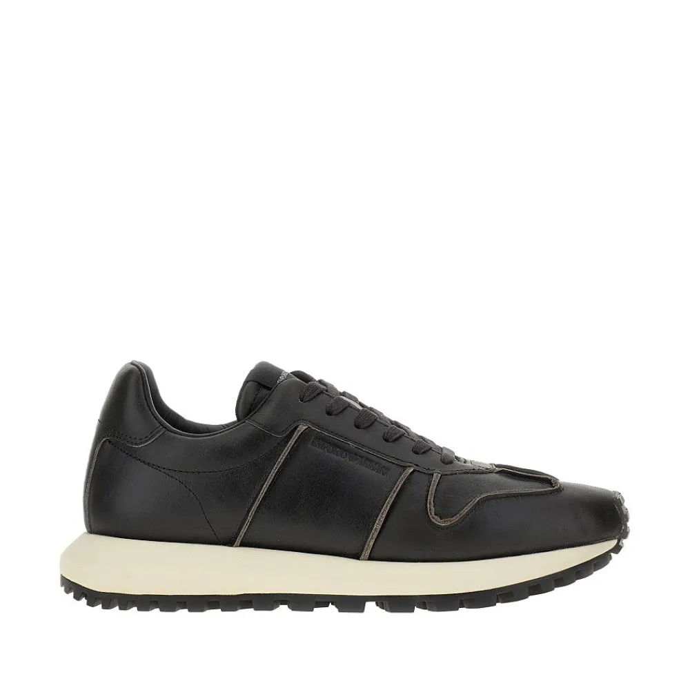 vintageeffect_leather_sne_0.webp Outlet Vintage-effect leather sneakers Sneakers