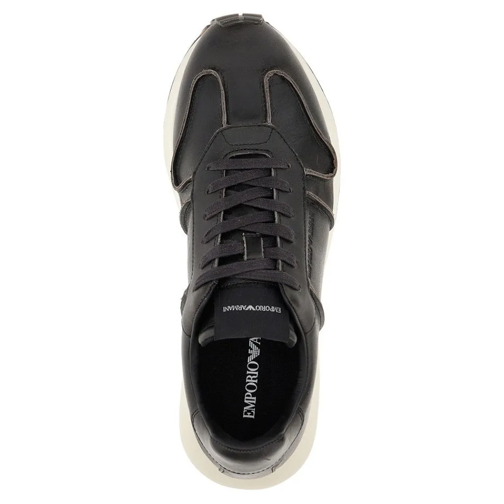 vintageeffect_leather_sne_3.webp Outlet Vintage-effect leather sneakers Sneakers