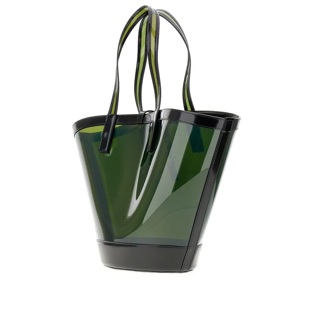 vinyl_and_leather_medium__1.webp Clearance Vinyl and leather medium Panier bag Top-Handle Bags | Shoulder Bags