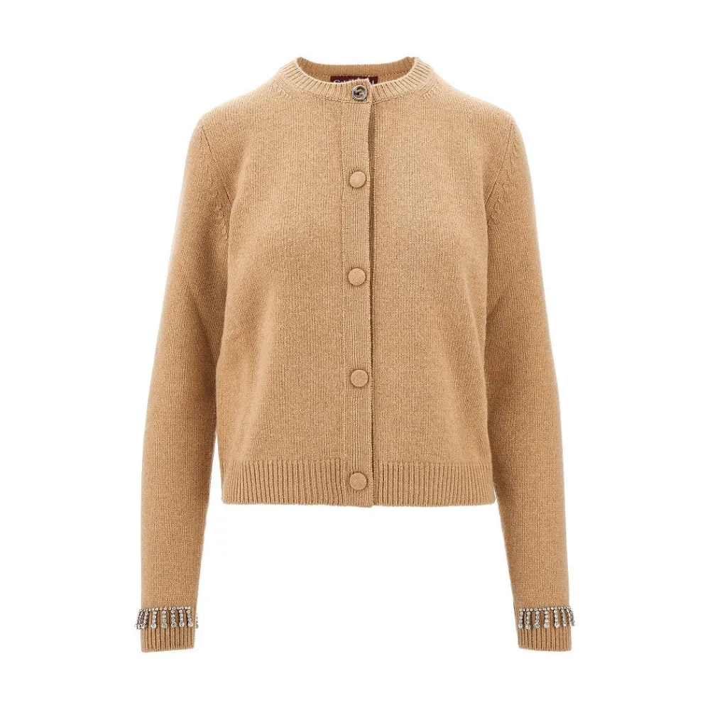 wool_and_cashmere_cardiga_0.webp New Wool and cashmere cardigan with crystals trim Knitwear